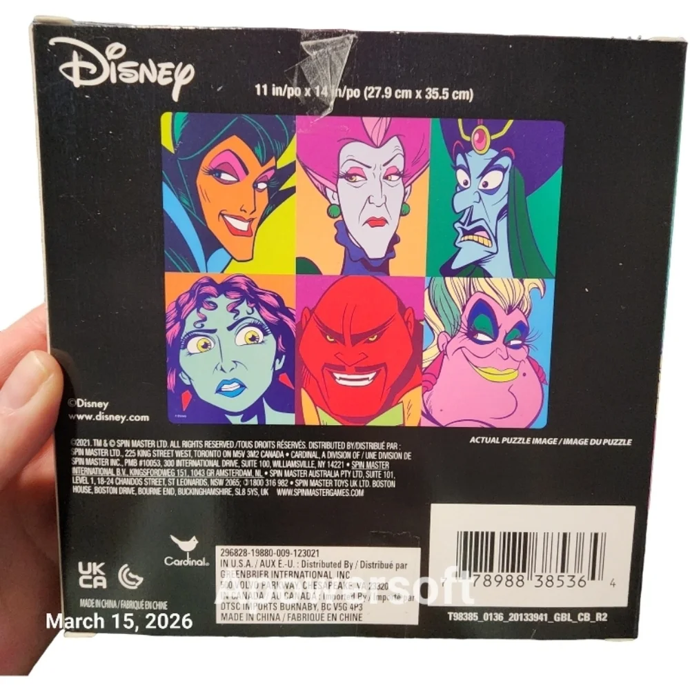 Set of Six 500-Piece Jigsaw Puzzles - Colorful Disney & Themed Designs